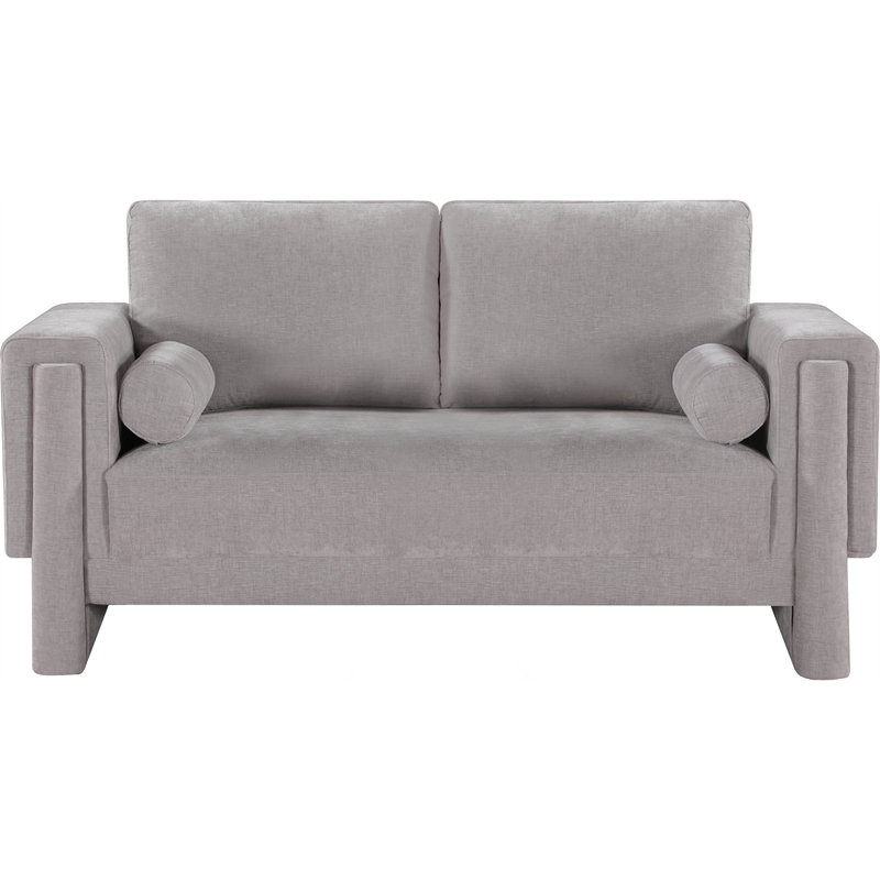 Meridian Furniture Madeline Grey Chenille Fabric Loveseat