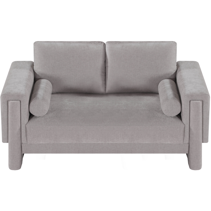 Meridian Furniture Madeline Grey Chenille Fabric Loveseat