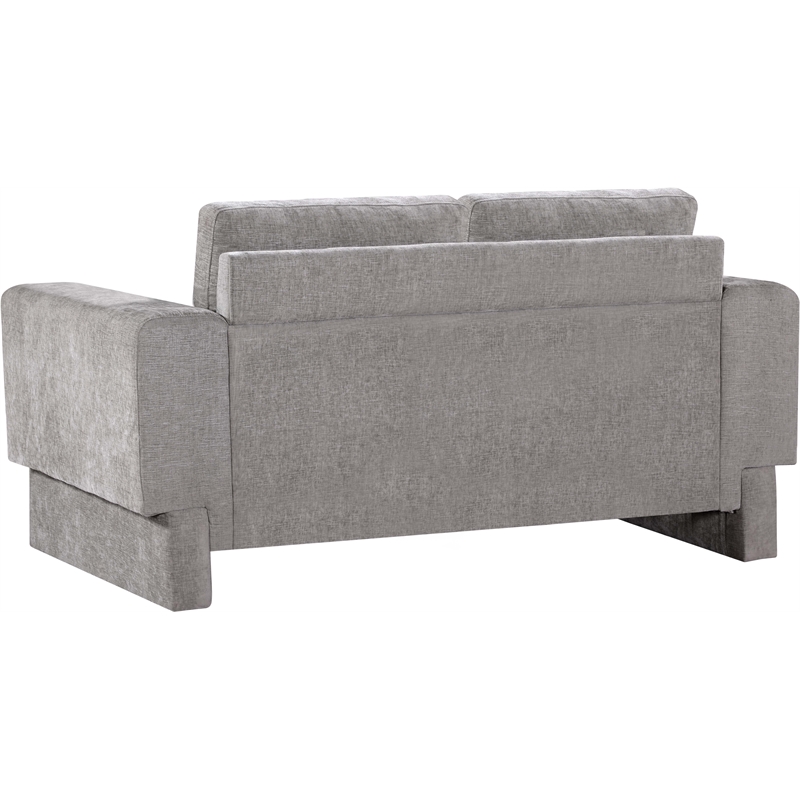 Meridian Furniture Madeline Grey Chenille Fabric Loveseat