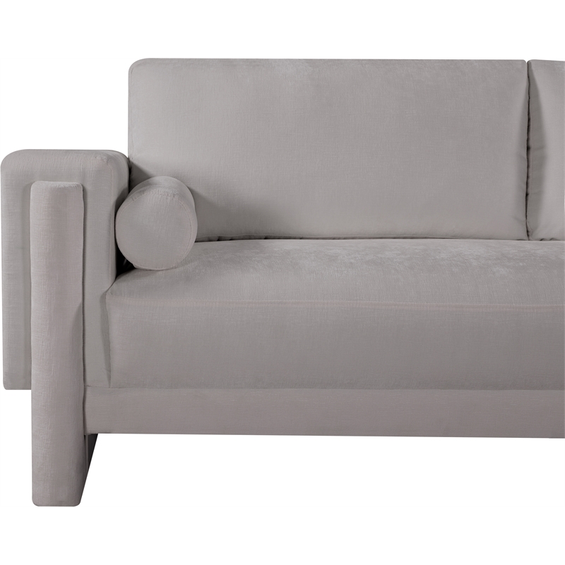 Meridian Furniture Madeline Grey Chenille Fabric Loveseat