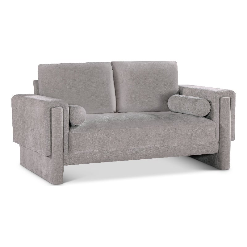 Meridian Furniture Madeline Grey Chenille Fabric Loveseat