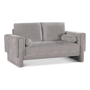 Meridian Furniture Madeline Grey Chenille Fabric Loveseat