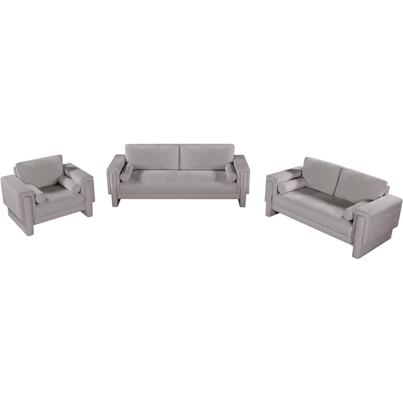 Meridian Furniture Madeline Grey Chenille Fabric Sofa