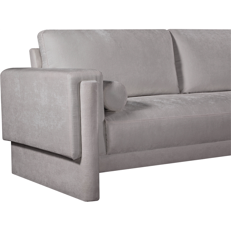 Meridian Furniture Madeline Grey Chenille Fabric Sofa