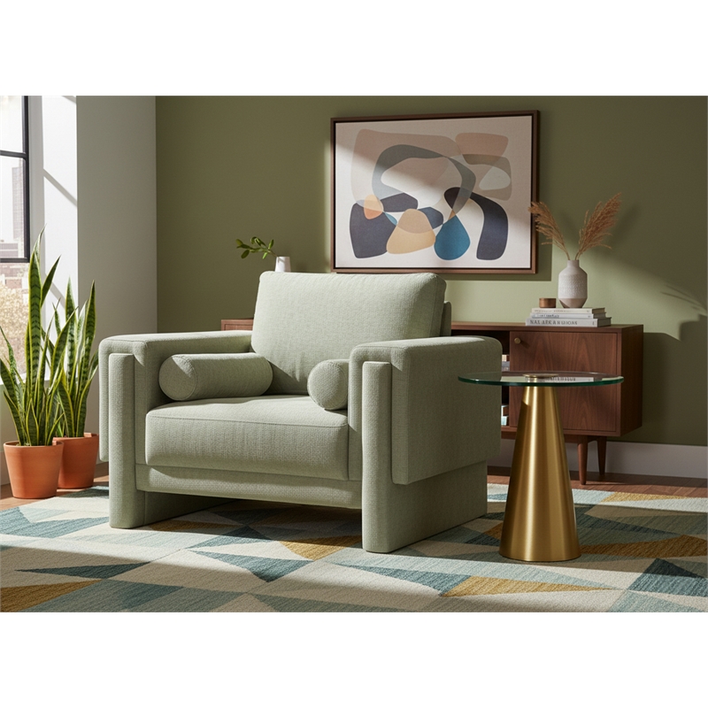 Meridian Furniture Madeline Mint Chenille Fabric Chair