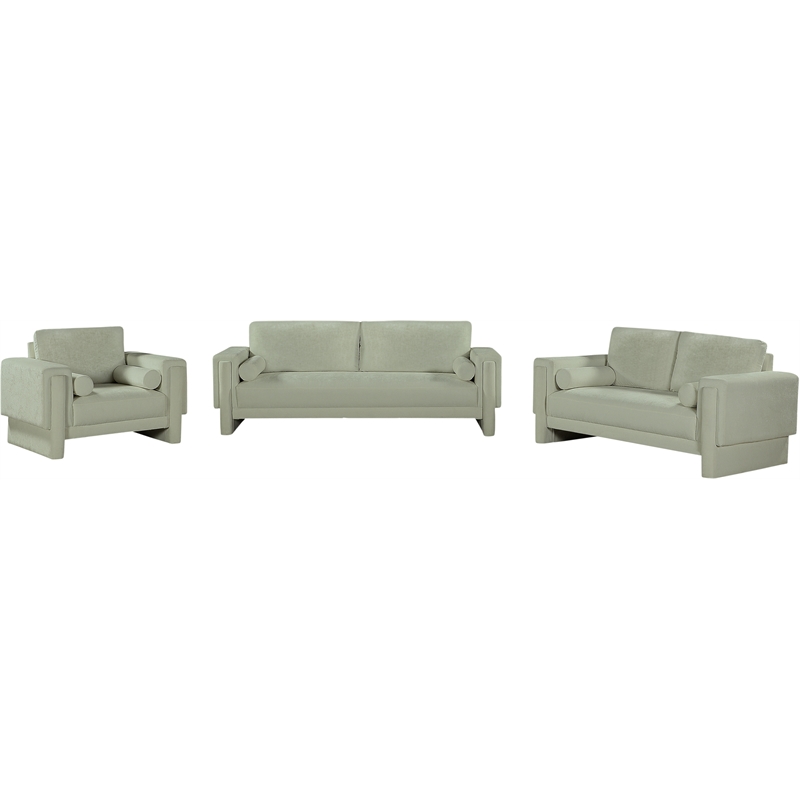 Meridian Furniture Madeline Mint Chenille Fabric Loveseat