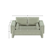 Meridian Furniture Madeline Mint Chenille Fabric Loveseat