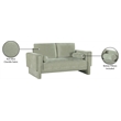 Meridian Furniture Madeline Mint Chenille Fabric Loveseat