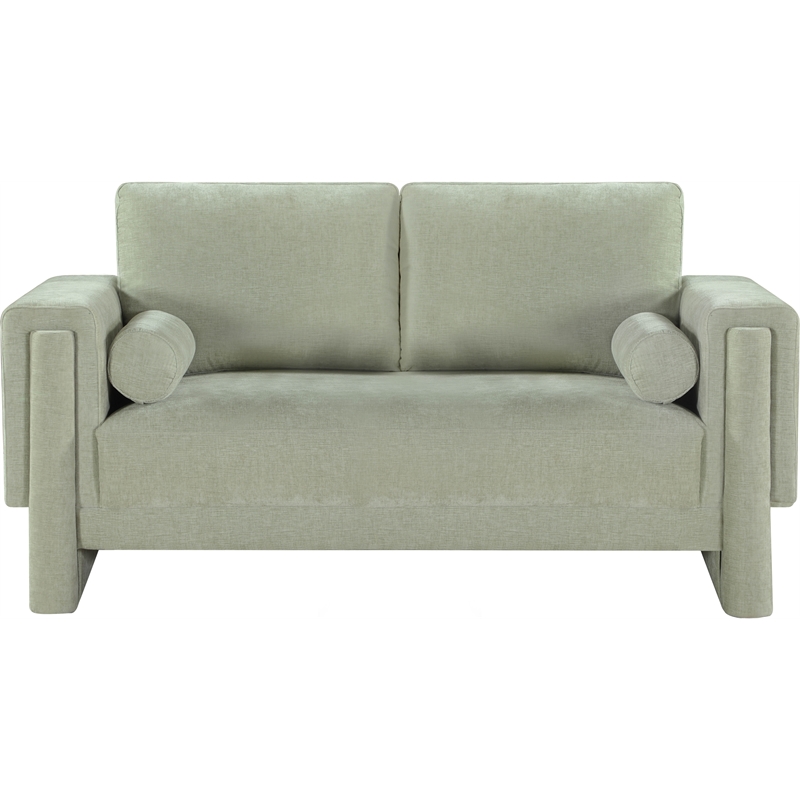 Meridian Furniture Madeline Mint Chenille Fabric Loveseat
