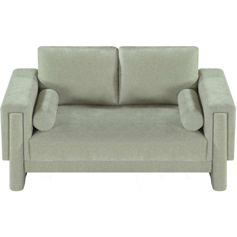 Meridian Furniture Madeline Mint Chenille Fabric Loveseat