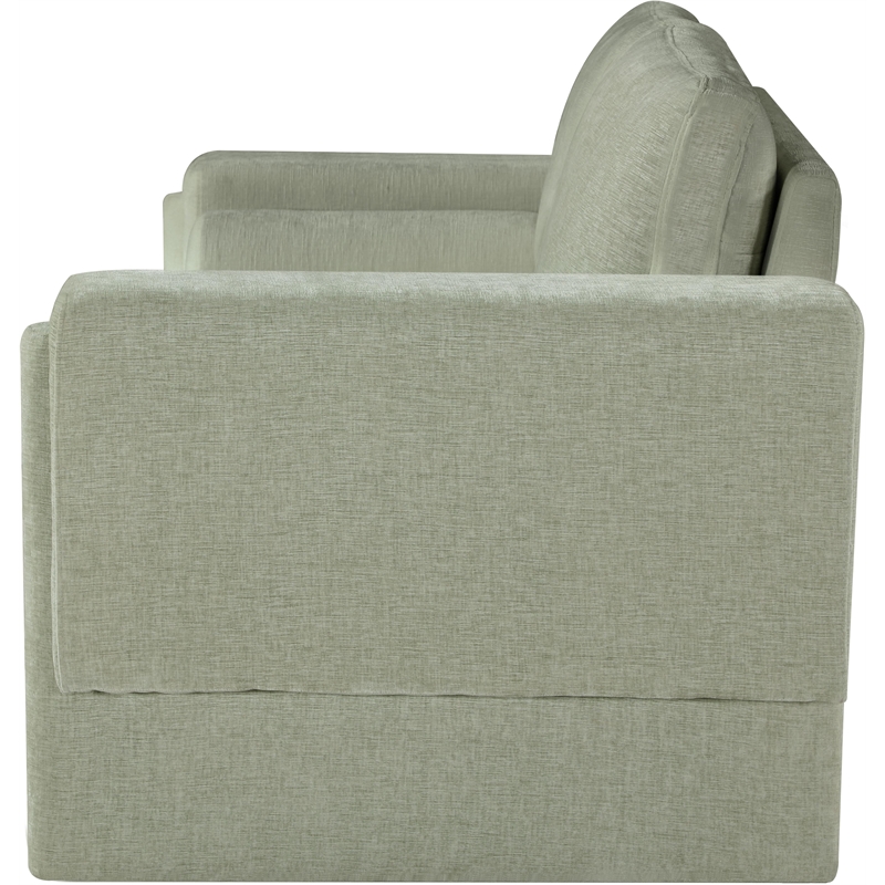 Meridian Furniture Madeline Mint Chenille Fabric Loveseat