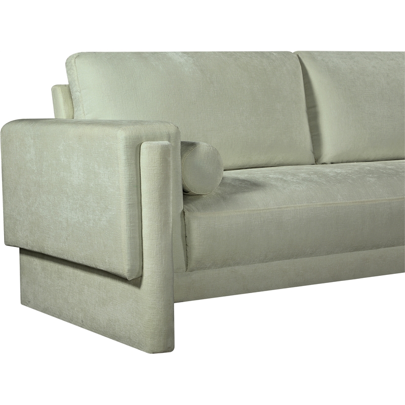 Meridian Furniture Madeline Mint Chenille Fabric Loveseat