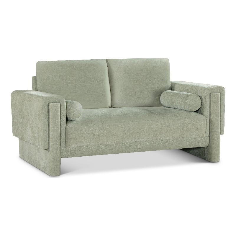 Meridian Furniture Madeline Mint Chenille Fabric Loveseat