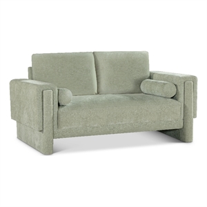 Meridian Furniture Madeline Mint Chenille Fabric Loveseat
