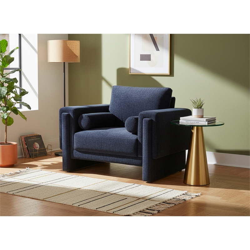 Meridian Furniture Madeline Navy Chenille Fabric Chair