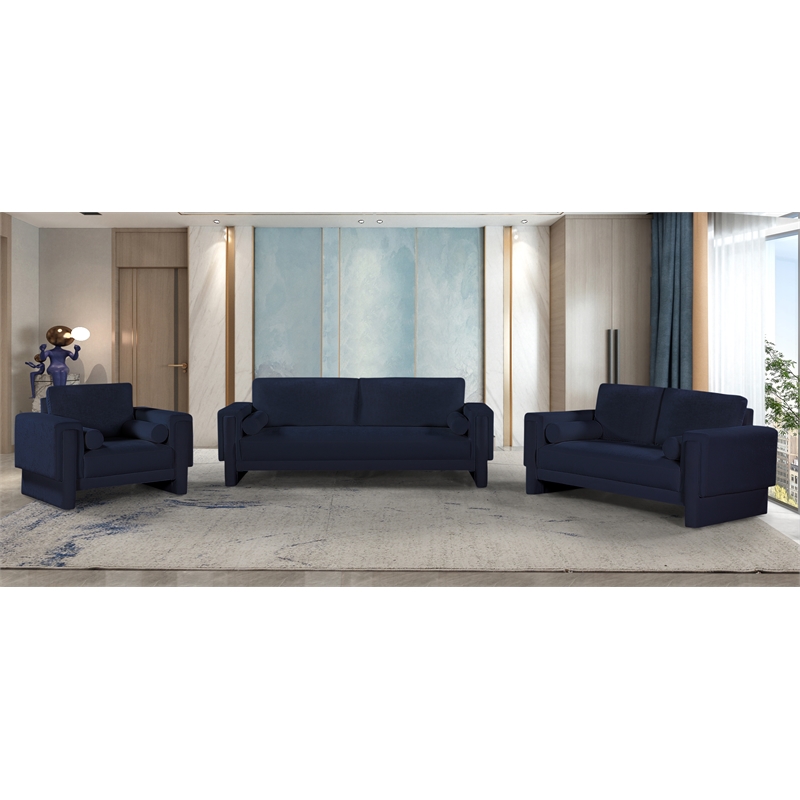 Meridian Furniture Madeline Navy Chenille Fabric Chair