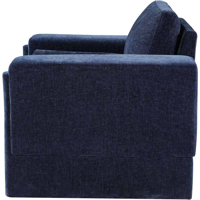 Meridian Furniture Madeline Navy Chenille Fabric Chair