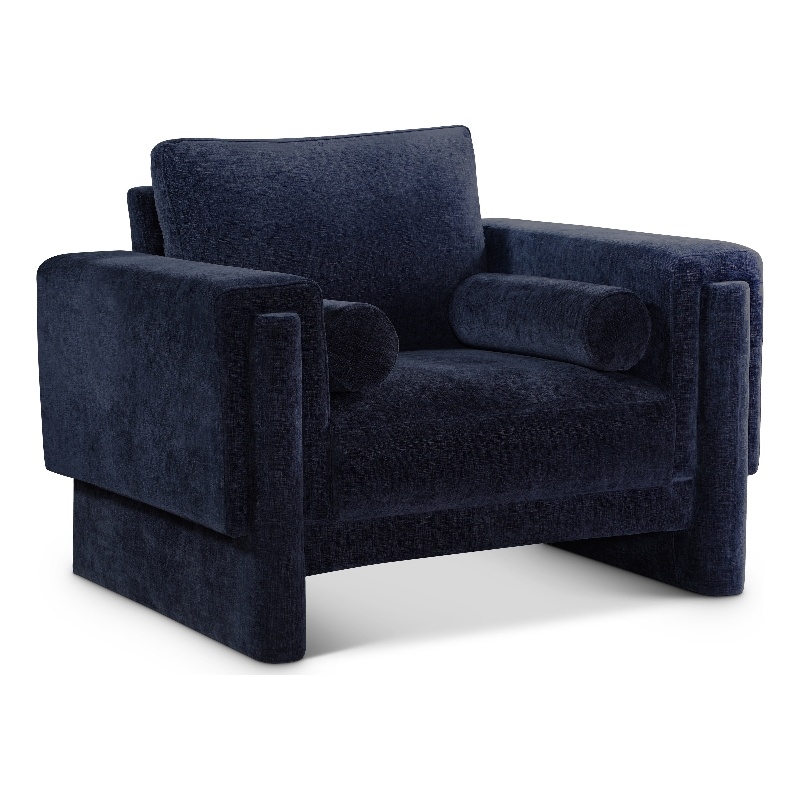 Meridian Furniture Madeline Navy Chenille Fabric Chair