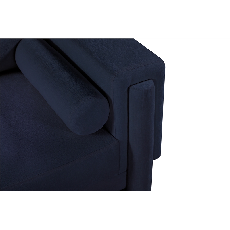 Meridian Furniture Madeline Navy Chenille Fabric Loveseat