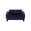 Meridian Furniture Madeline Navy Chenille Fabric Loveseat