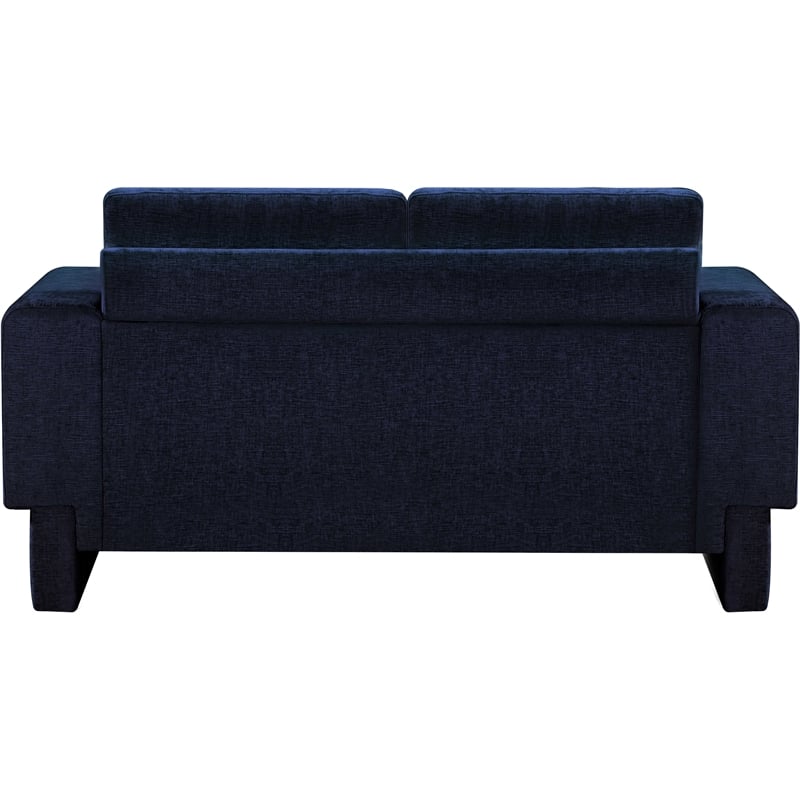 Meridian Furniture Madeline Navy Chenille Fabric Loveseat