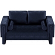 Meridian Furniture Madeline Navy Chenille Fabric Loveseat