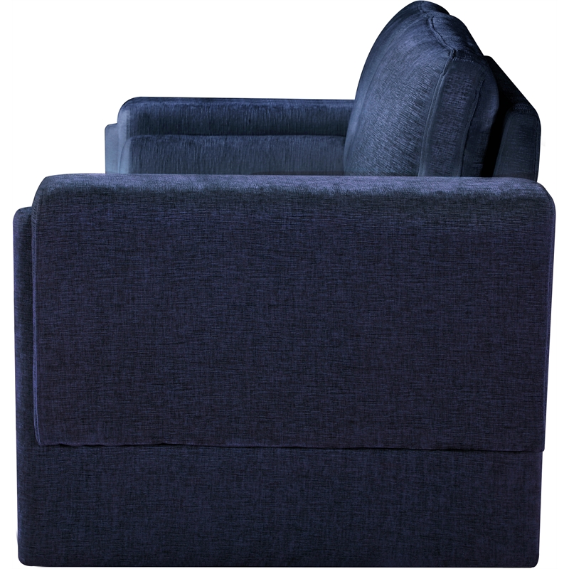 Meridian Furniture Madeline Navy Chenille Fabric Loveseat