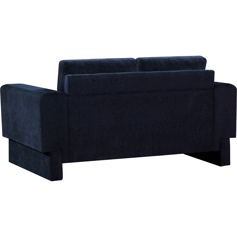 Meridian Furniture Madeline Navy Chenille Fabric Loveseat