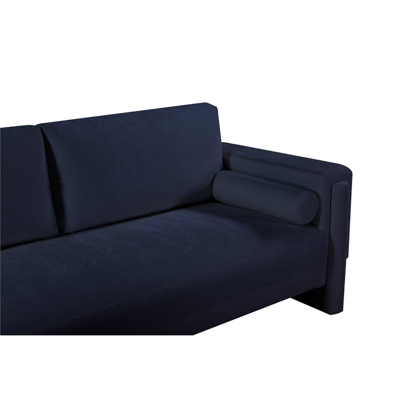 Meridian Furniture Madeline Navy Chenille Fabric Loveseat