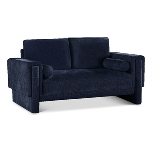 Meridian Furniture Madeline Navy Chenille Fabric Loveseat