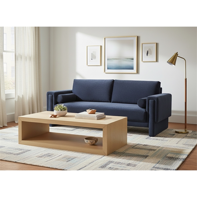 Meridian Furniture Madeline Navy Chenille Fabric Sofa