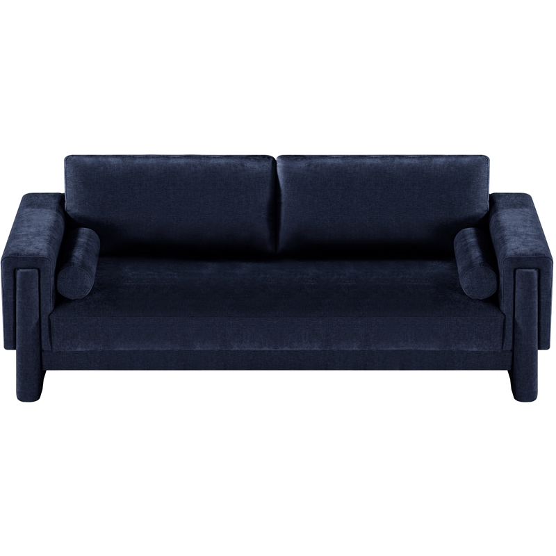 Meridian Furniture Madeline Navy Chenille Fabric Sofa