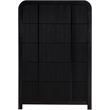 Meridian Furniture Fluted Black Oak Veneer Chest