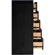 Meridian Furniture Fluted Black Oak Veneer Chest