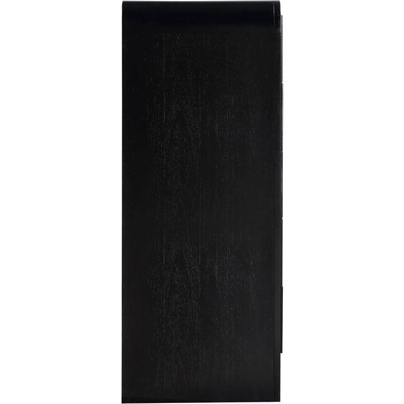 Meridian Furniture Fluted Black Oak Veneer Chest
