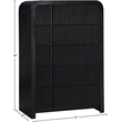 Meridian Furniture Fluted Black Oak Veneer Chest