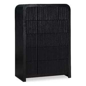 Meridian Furniture Fluted Black Oak Veneer Chest