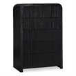 Meridian Furniture Fluted Black Oak Veneer Chest