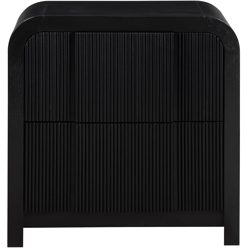 Meridian Furniture Fluted Black Night Stand