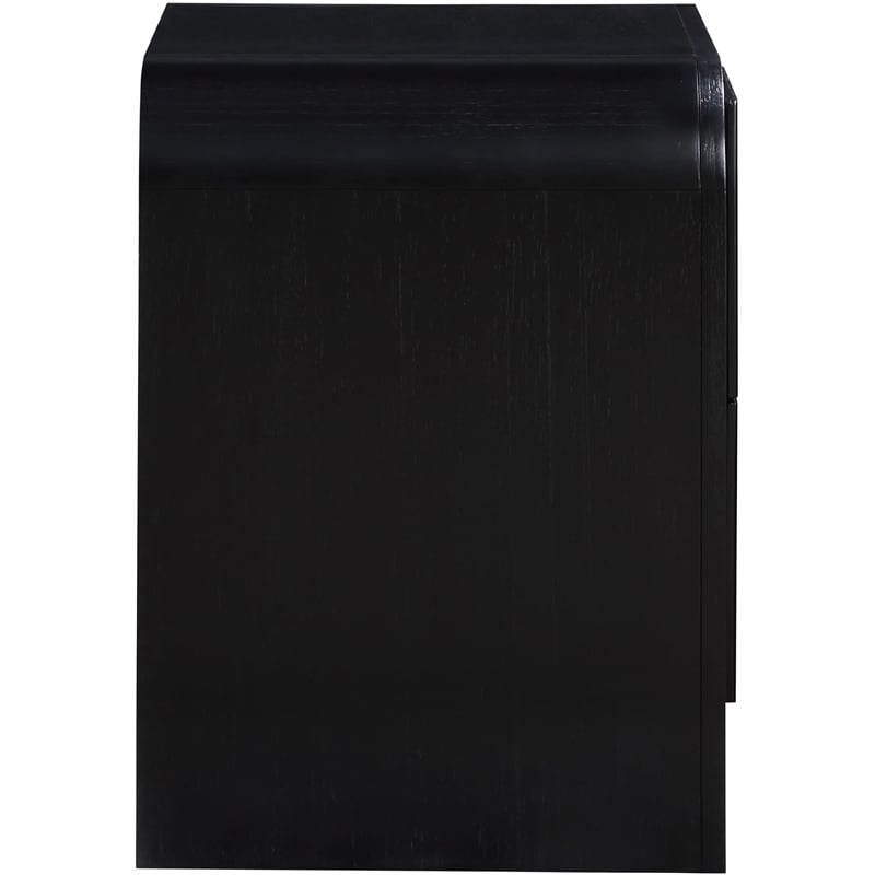 Meridian Furniture Fluted Black Night Stand