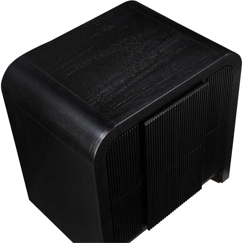 Meridian Furniture Fluted Black Night Stand