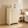 Meridian Furniture Fluted Cream Oak Veneer Chest