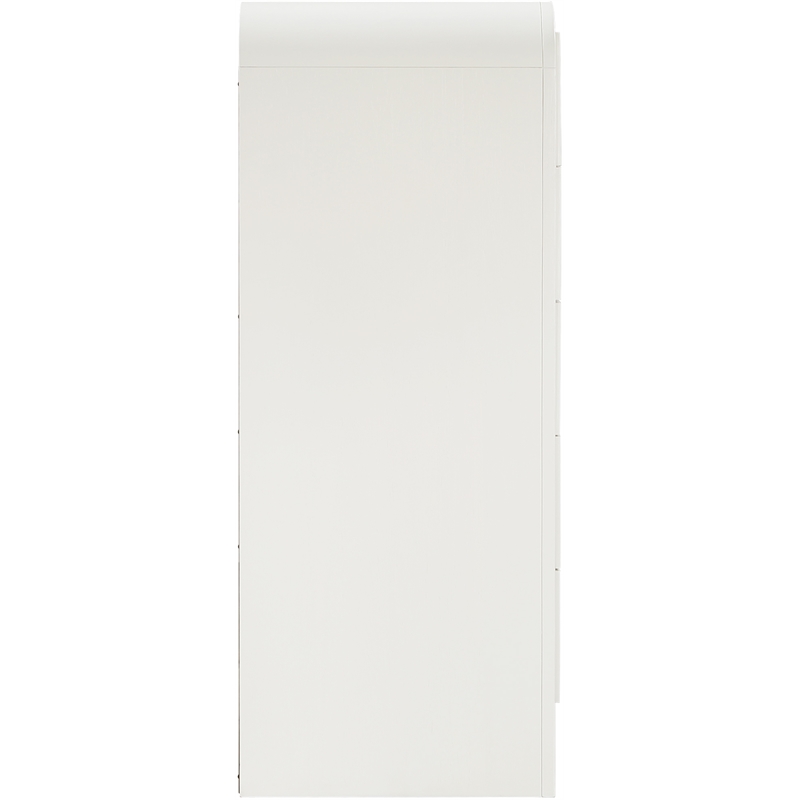 Meridian Furniture Fluted Cream Oak Veneer Chest