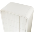 Meridian Furniture Fluted Cream Oak Veneer Chest