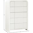 Meridian Furniture Fluted Cream Oak Veneer Chest