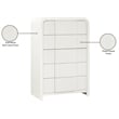 Meridian Furniture Fluted Cream Oak Veneer Chest