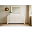 Meridian Furniture Fluted Cream Mirror