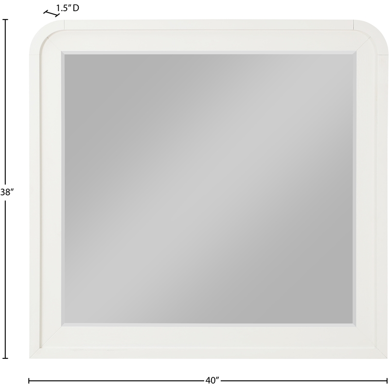 Meridian Furniture Fluted Cream Mirror