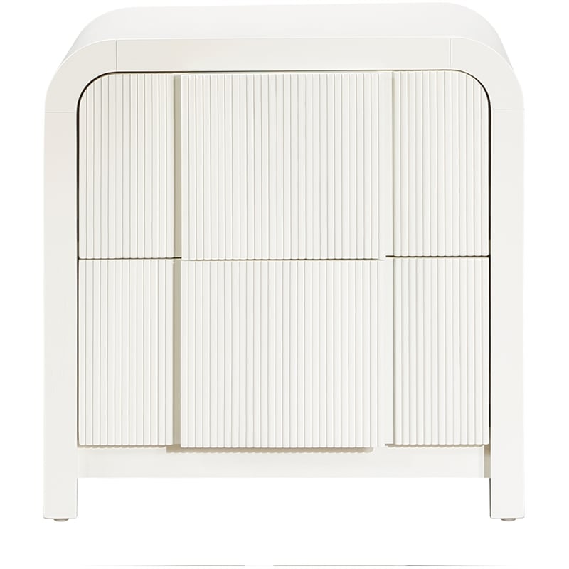 Meridian Furniture Fluted Cream Night Stand