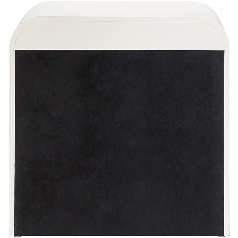 Meridian Furniture Fluted Cream Night Stand